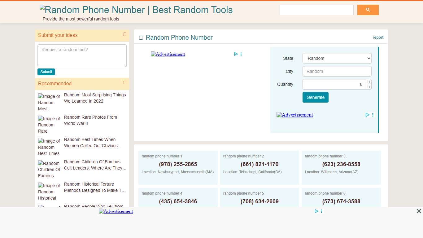 Random US Phone Number Best Random Tools